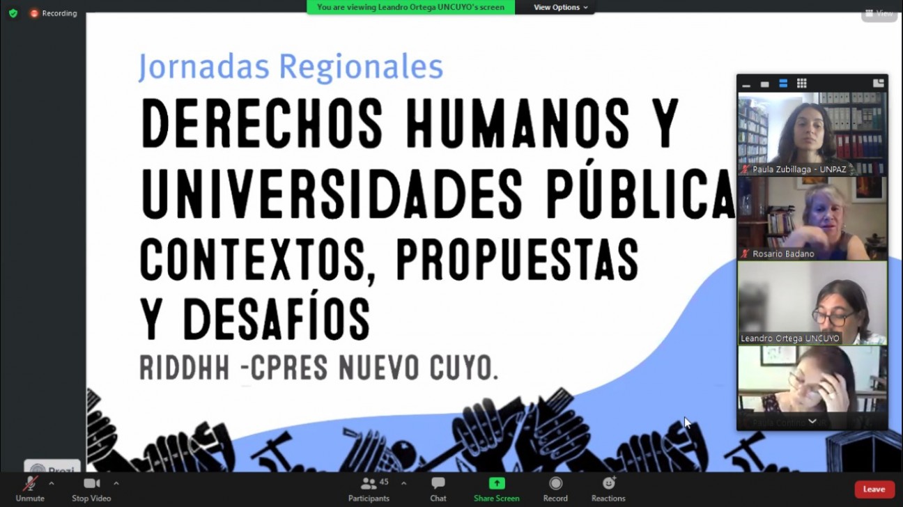 imagen Se realizó la última Asamblea del año de la Red Interuniversitaria de Derechos Humanos 