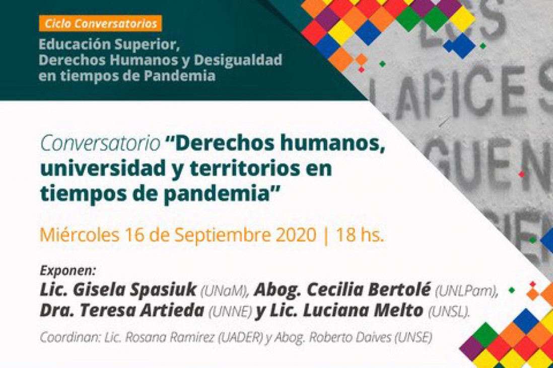 imagen Conversatorio: Derechos humanos, universidad y territorios en tiempos de pandemia