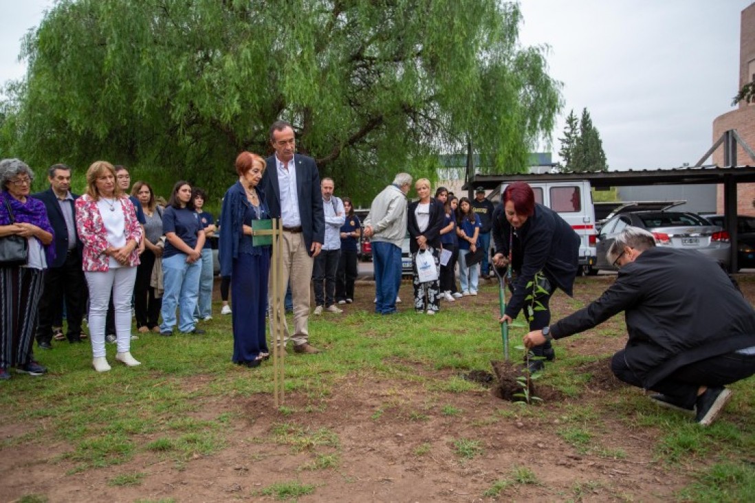 imagen La memoria sigue viva: la UNCUYO plantó eucaliptos para recordar a dos estudiantes