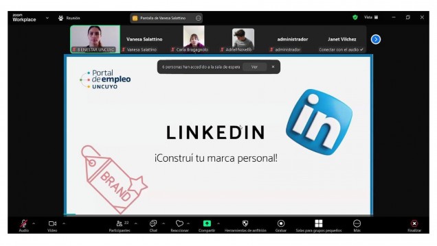 imagen Capacitación en LinkedIn: Construí tu marca personal a Becados de la UNCUYO.