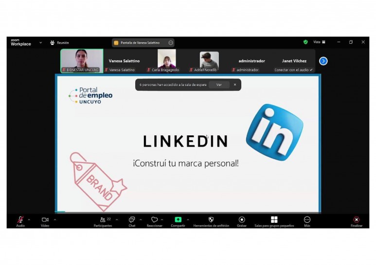 imagen Capacitación en LinkedIn: Construí tu marca personal a Becados de la UNCUYO.