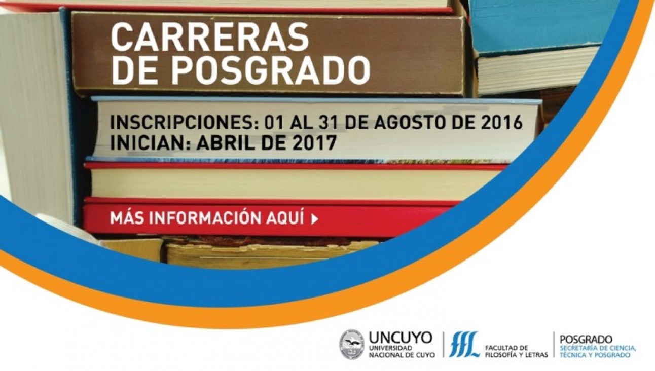 imagen Facultad de Filosofía y Letras: Inscripciones abiertas para carreras de posgrado