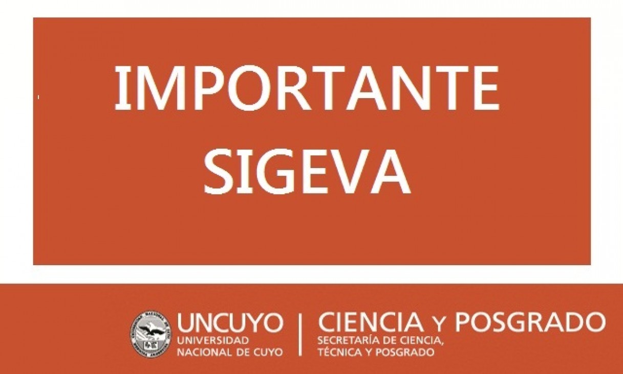 imagen Aviso importante para quienes experimenten problemas con SIGEVA