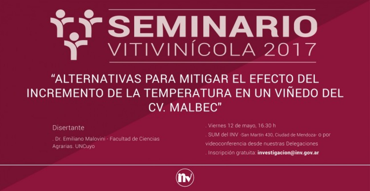 imagen El INV realizará un nuevo Seminario Vitivinícola