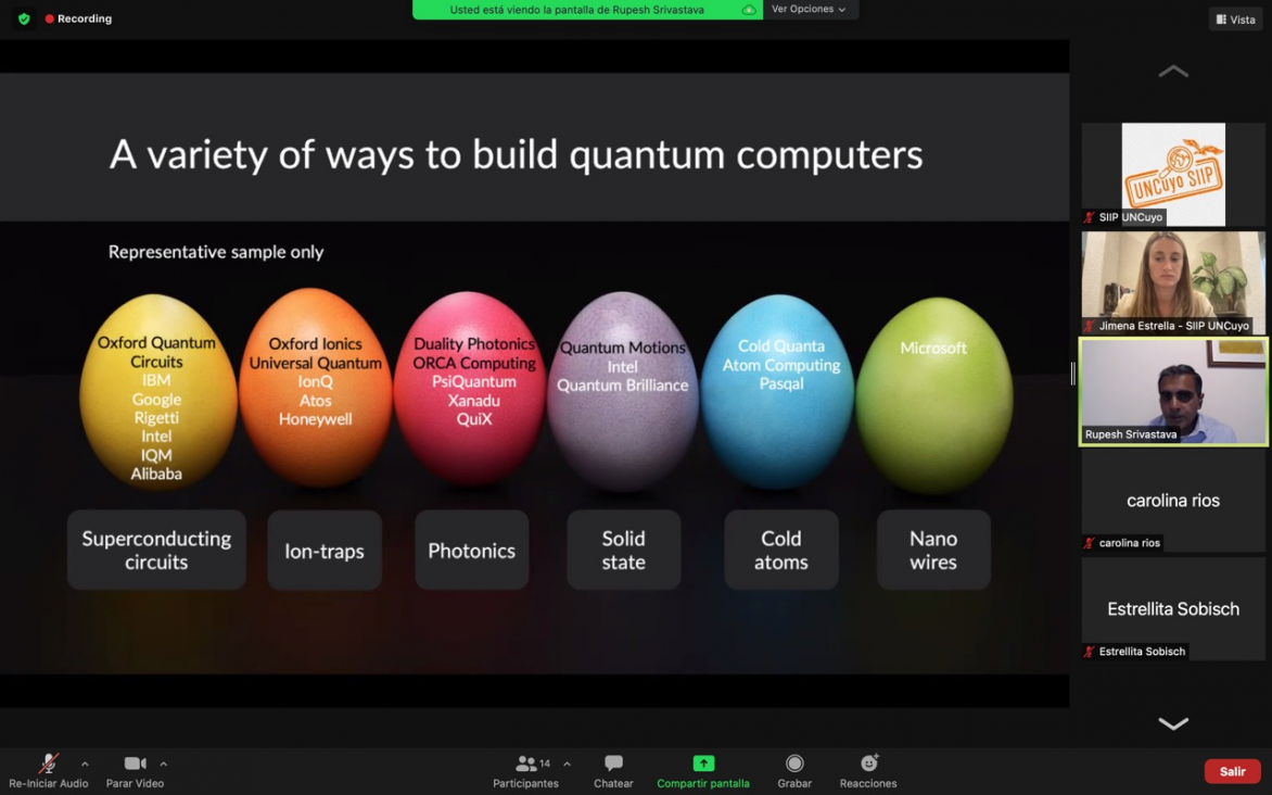 imagen Disponible para visualizar el encuentro sobre revolución cuántica a cargo de Rupesh Srivastava