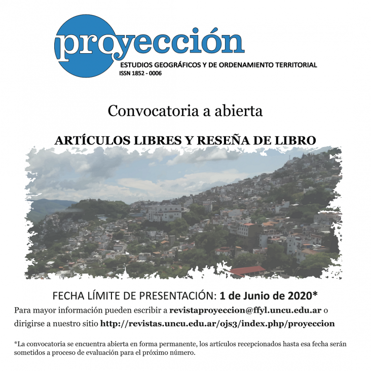 imagen Convocatoria abierta para publicar en Revista Proyección 2020