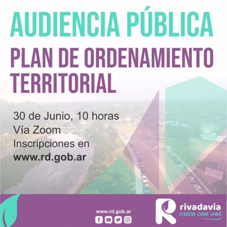 imagen AUDIENCIA PÚBLICA PLAN MUNICIPAL DE ORDENAMIENTO TERRITORIAL RIVADAVIA