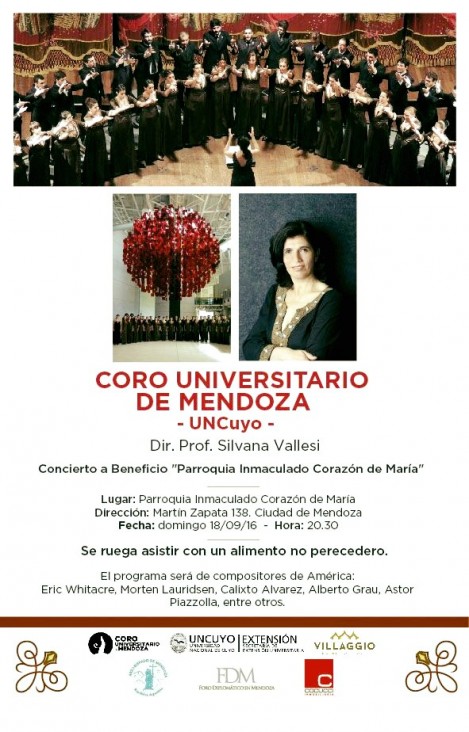 imagen El Coro Universitario de Mendoza realizará un concierto a beneficio