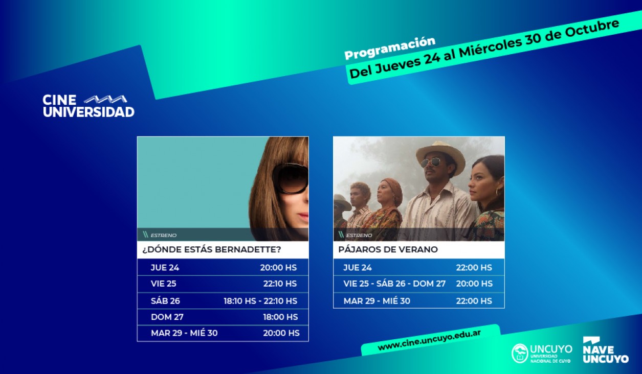 imagen El Cine Universidad da inicio a la última semana de octubre con estrenos imperdibles!! 