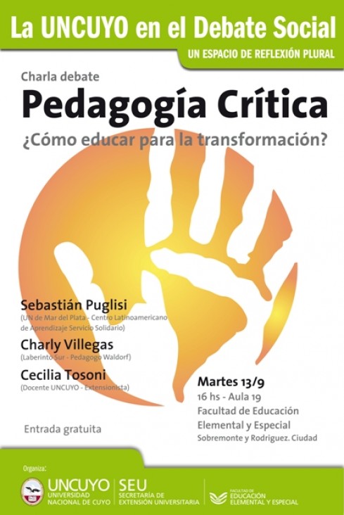 imagen La UNCUYO debatirá sobre pedagogías críticas para la transformación