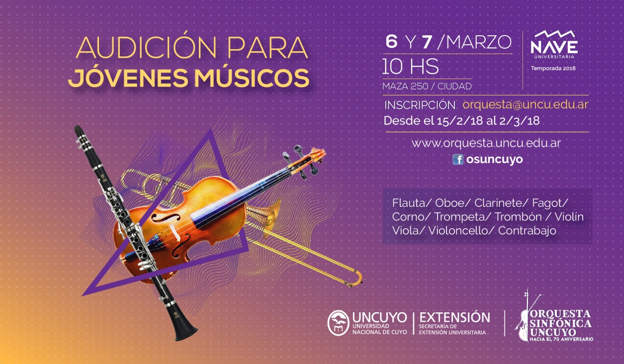 imagen La Orquesta Sinfónica convoca a audiciones para jóvenes músicos