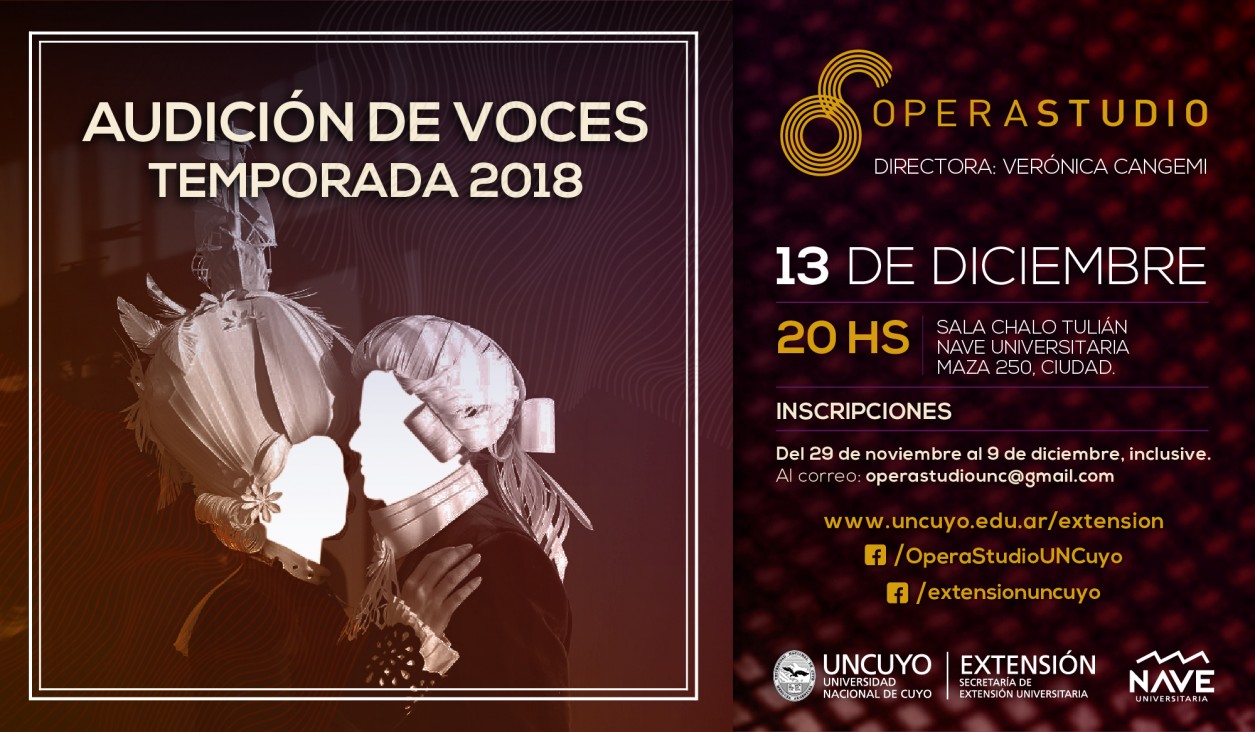 imagen Opera Studio convoca a voces para su Temporada 2018