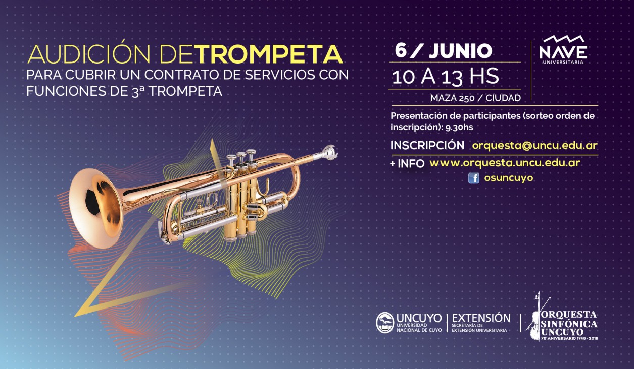 imagen La Orquesta Sinfónica convoca a audición de trompeta