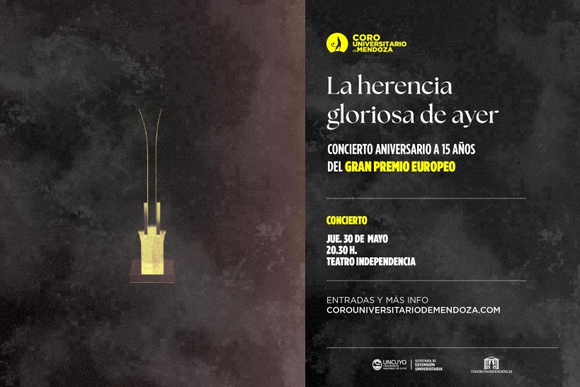 imagen El Coro Universitario de Mendoza brindará el concierto "La herencia gloriosa de ayer"
