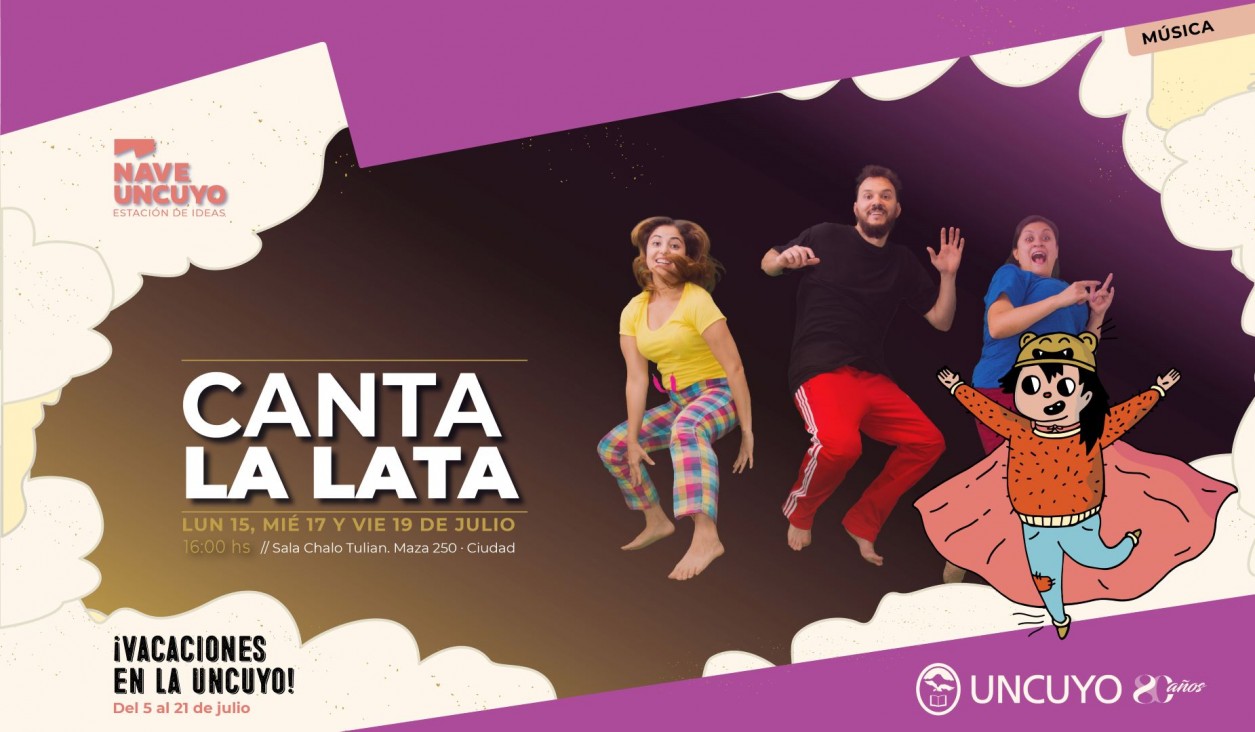 imagen «Canta la lata» se presenta en la Nave UNCUYO con su show de percusión corporal 