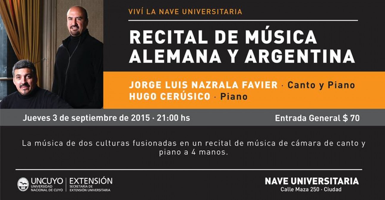 imagen Recital de música Alemana y Argentina