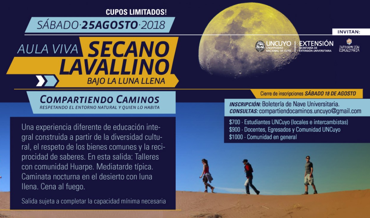 imagen Compartiendo caminos realizará un "Aula viva de Luna llena" en Asunción, Lavalle