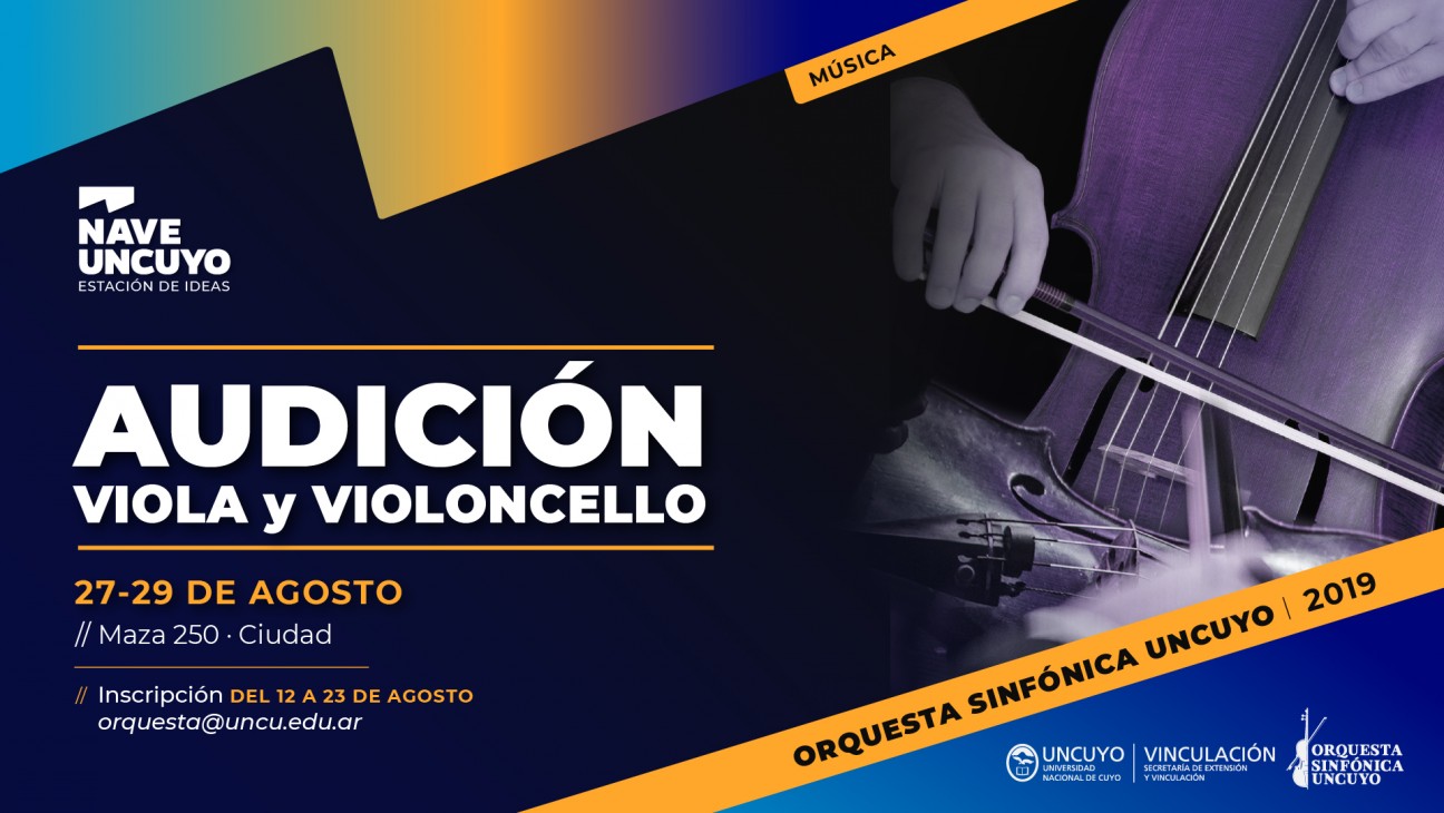 imagen La Orquesta Sinfónica realiza audición para viola y violoncello