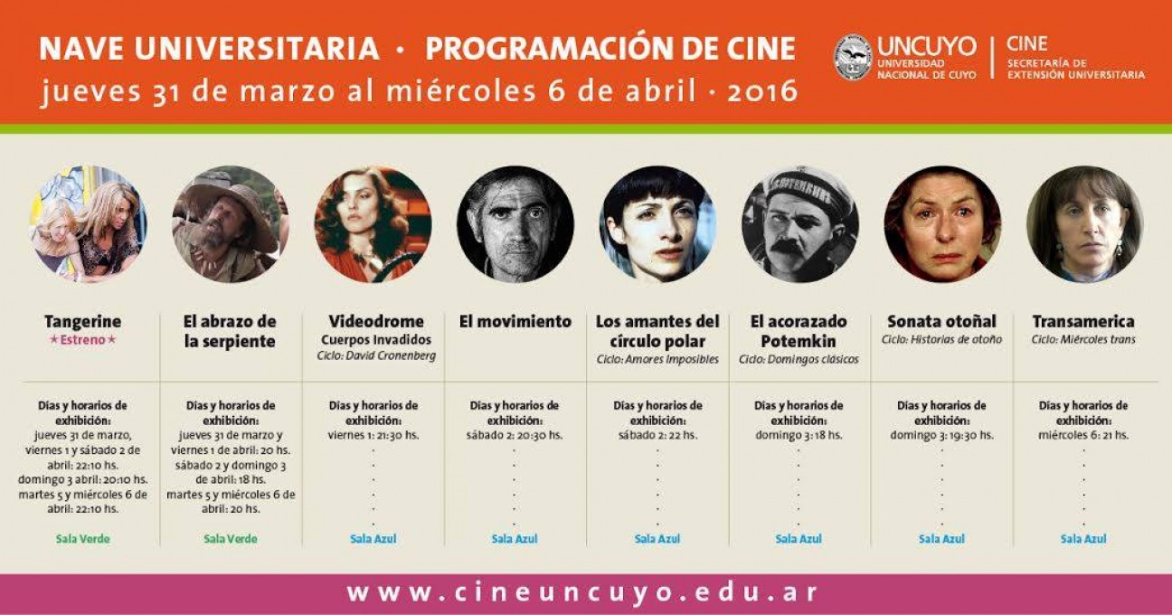 imagen Programación del Cine Universidad del jueves 31 de marzo al 6 de abril