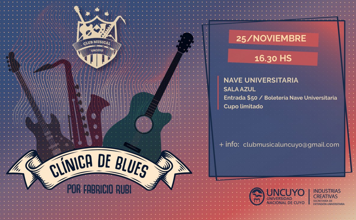 imagen El Club Musical organiza una clínica de Blues