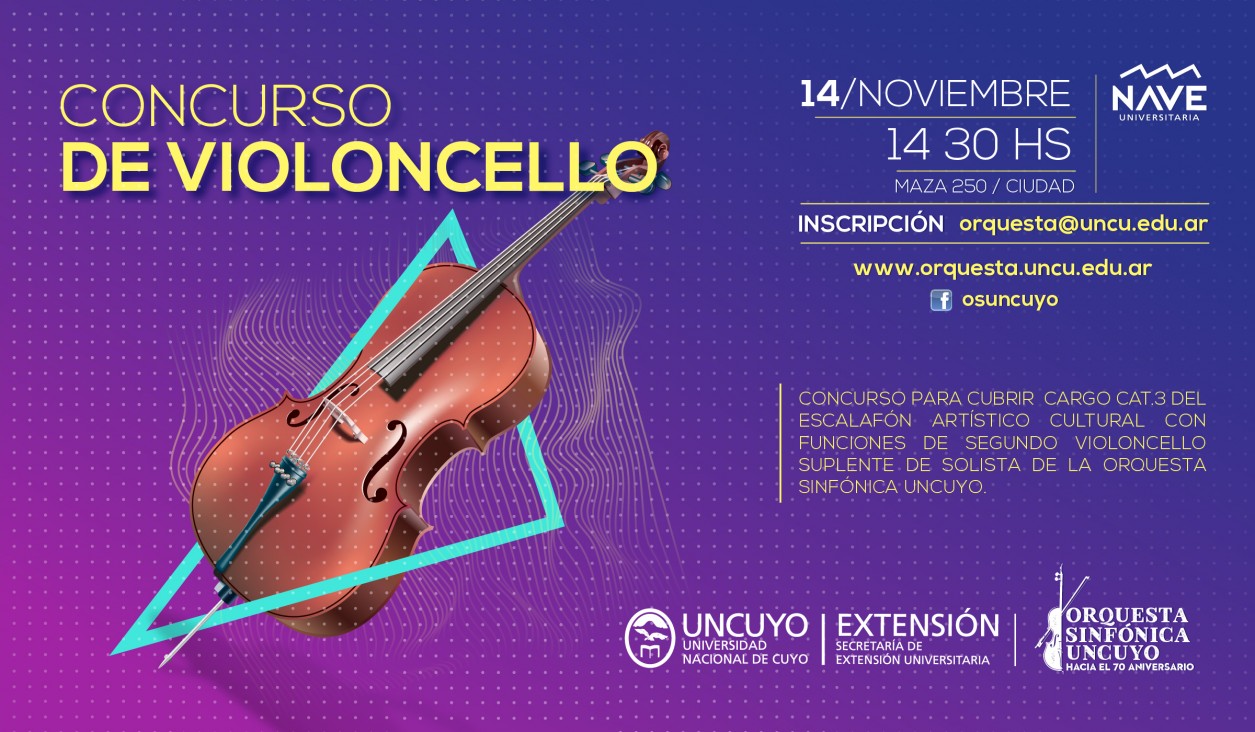 imagen La Orquesta Sinfónica llama a Concurso de Violoncello 