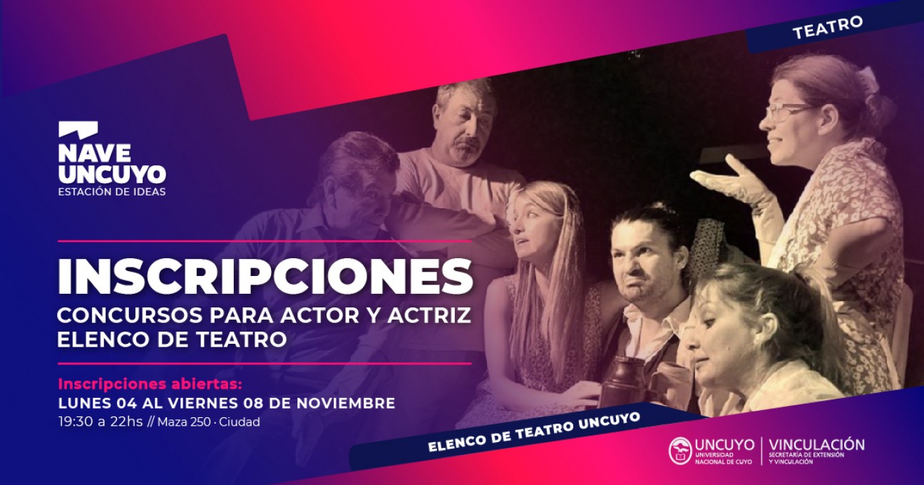 imagen Concursan cargos en el Elenco de Teatro de la UNCUYO.