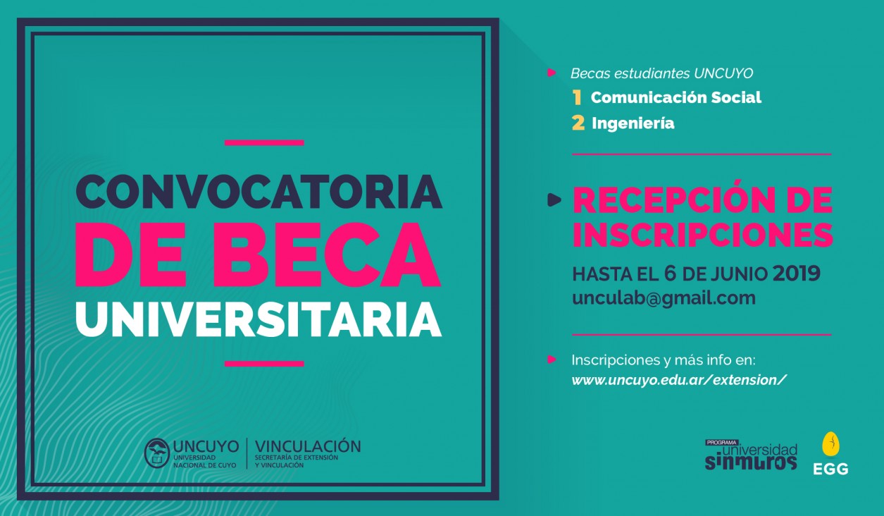 imagen Convocatoria de becas pre profesionales para estudiantes de la UNCUYO