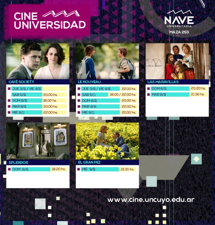 imagen Programación del Cine Universidad del 3 al 9 de noviembre