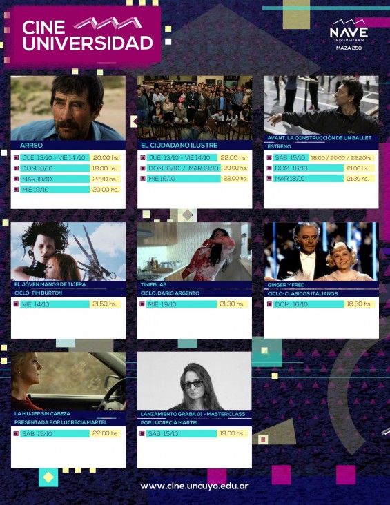imagen Programación del Cine Universidad del jueves 13 al miércoles 19 de octubre