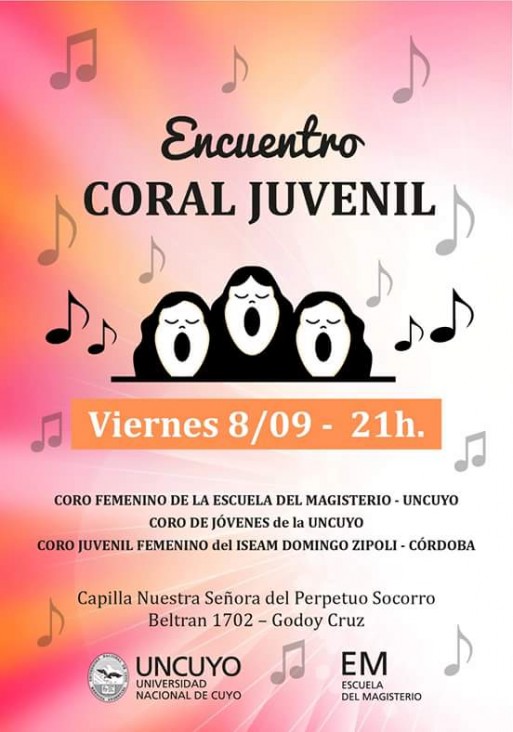 imagen El Coro de Jóvenes de la UNCuyo participará de un Encuentro de Coros Juveniles