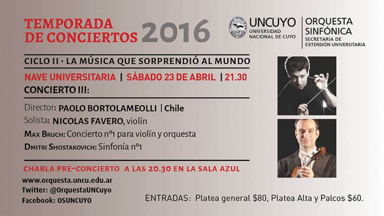 imagen La Orquesta Sinfónica presenta su tercer concierto del Ciclo "La música que sorprendió al mundo"