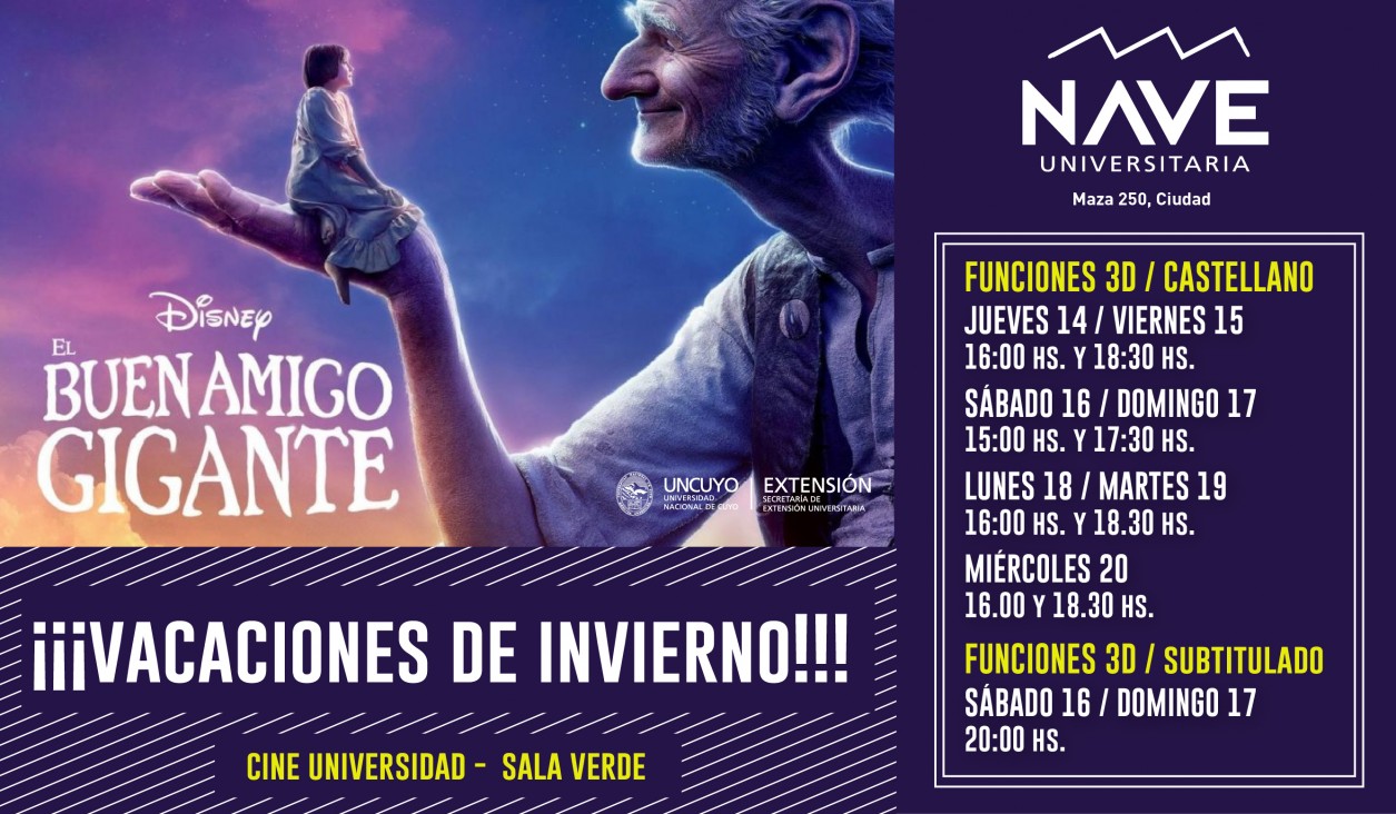 imagen Te acercamos la programación del Cine Universidad desde el jueves 14 al miércoles 20 de Julio