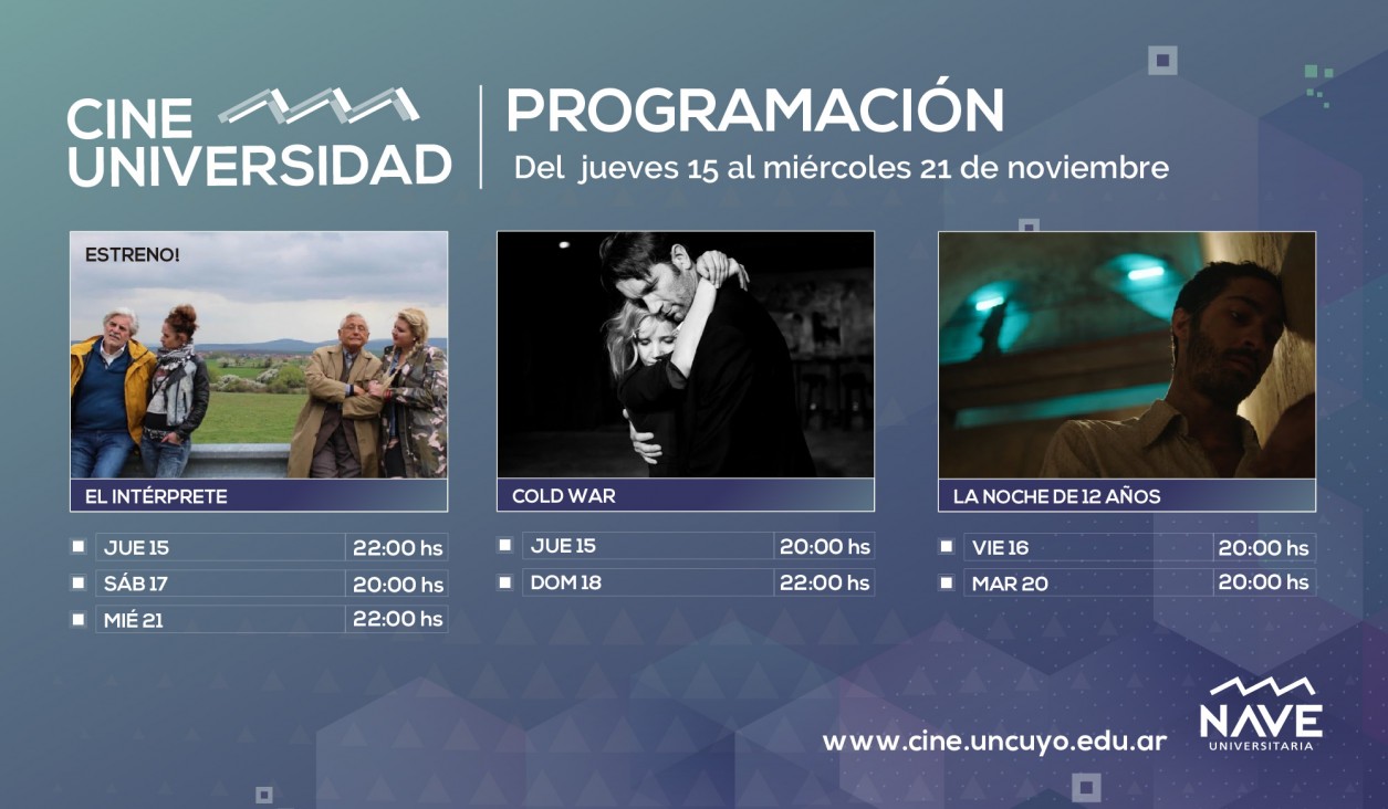 imagen Programación Cine Universidad del 15 al 21 de noviembre