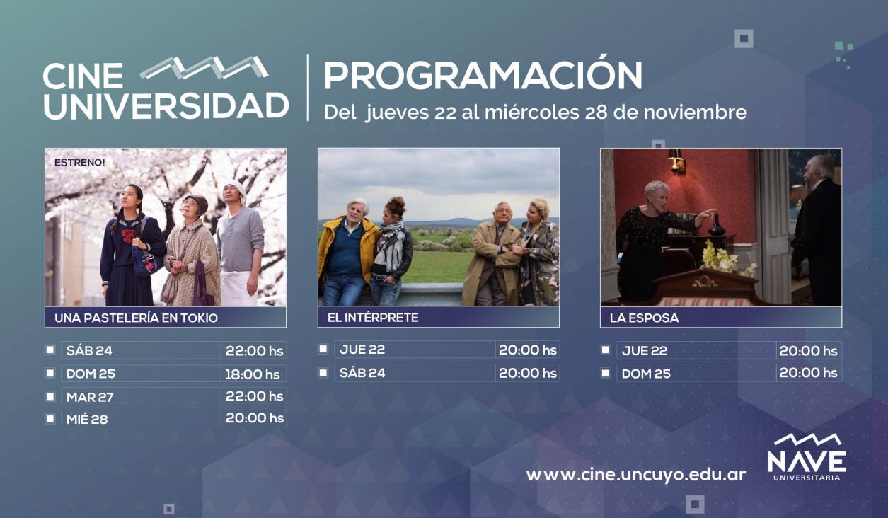 imagen Programación Cine Universidad del 22 al 28 de noviembre