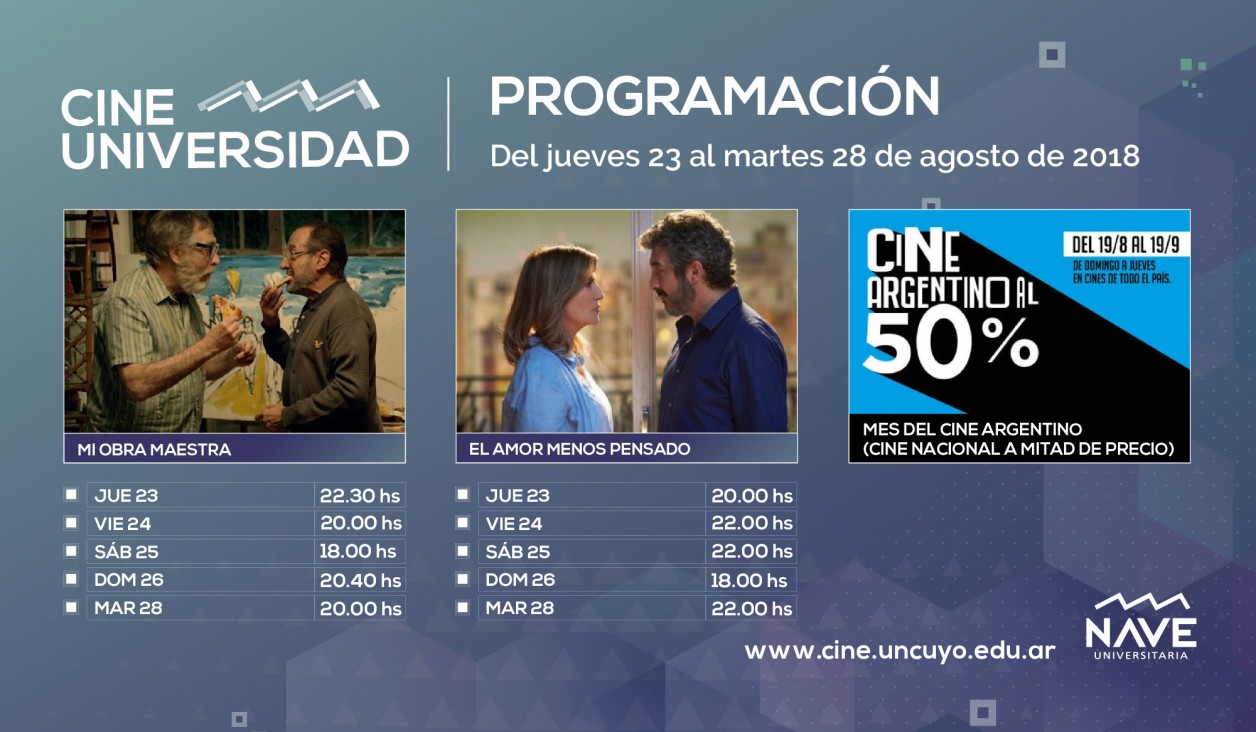 imagen Programación de Cine Universidad del 23 al 28 de agosto