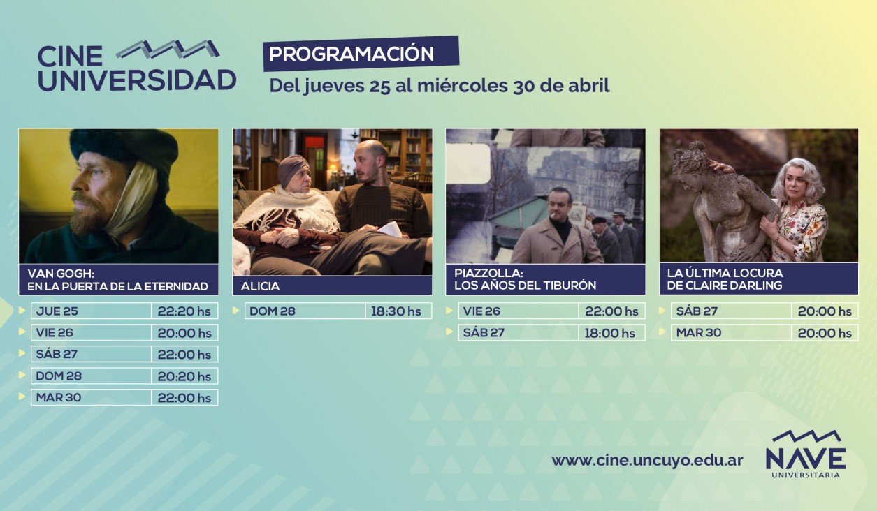 imagen Se va abril y el Cine Universidad lo despide con una programación de lujo