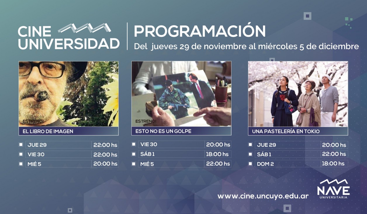 imagen Programación Cine Universidad del 29 de noviembre al 5 de diciembre