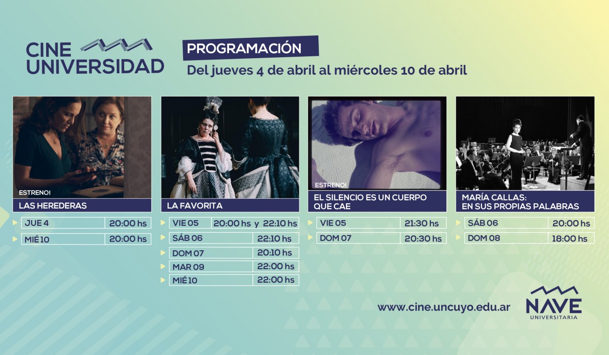 imagen Programación jueves 4 al miércoles 10 de abril del Cine Universidad 