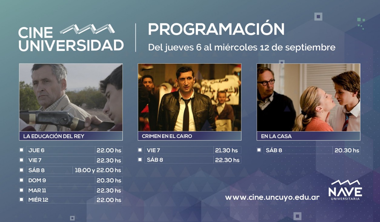 imagen Programación de Cine Universidad del 6 al 12 de septiembre