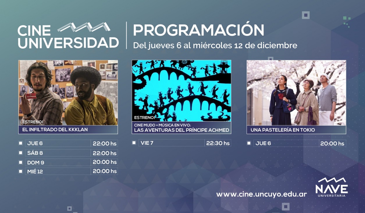 imagen Programación Cine Universidad del 6 al 12 de diciembre