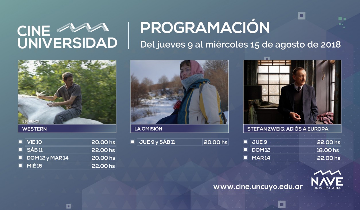 imagen Programación de Cine Universidad del 9 al 15 de agosto