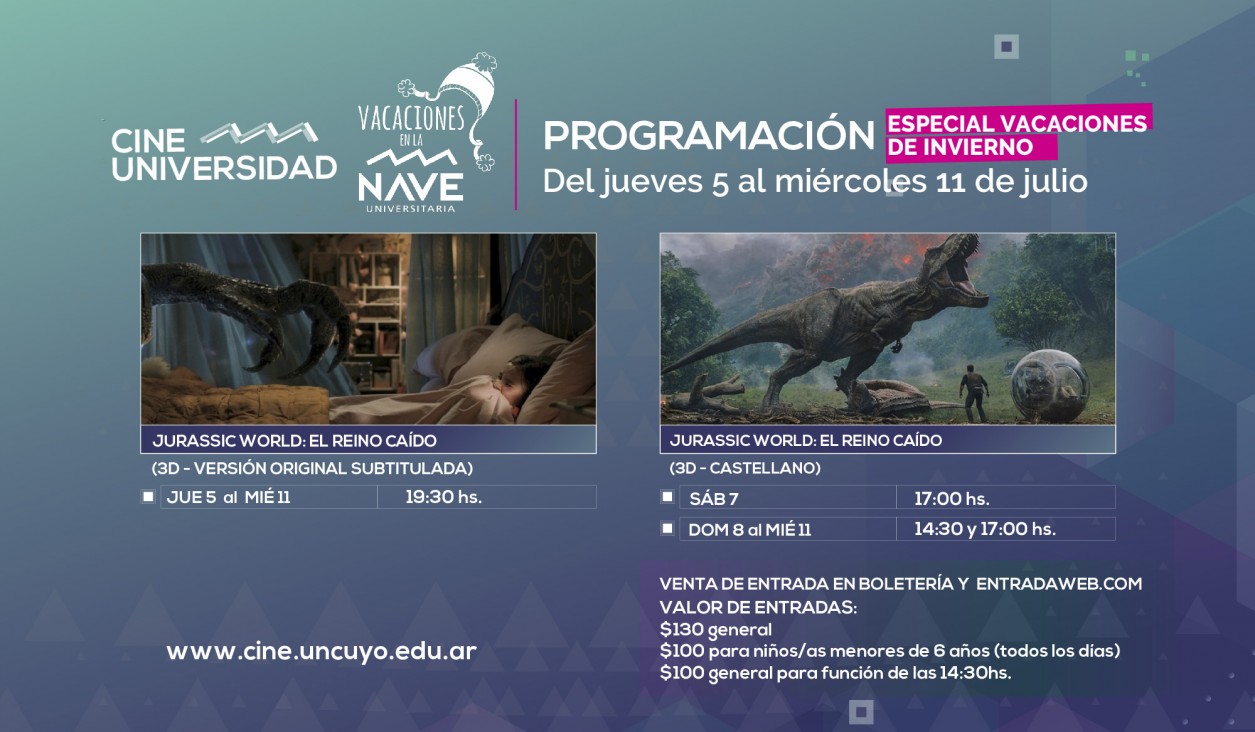 imagen Programación de Cine Universidad del 5 al 11 de julio. Especial vacaciones de invierno!