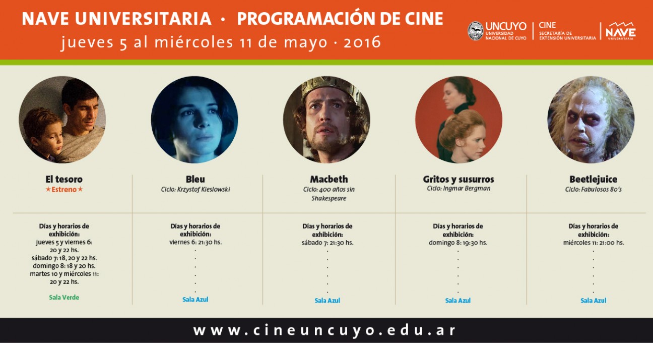 imagen Programación del Cine Universidad del jueves 5 al miércoles 11 de mayo 