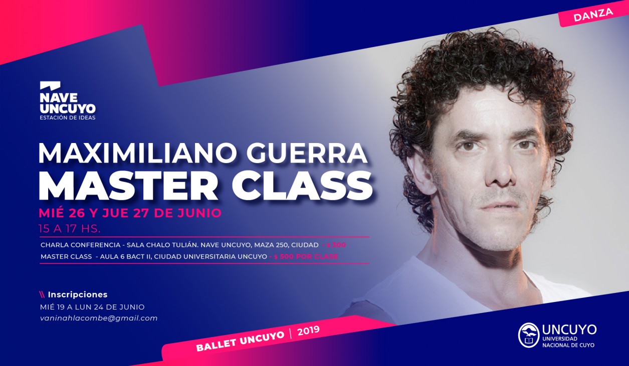 imagen Maximiliano Guerra brindará una Master Class