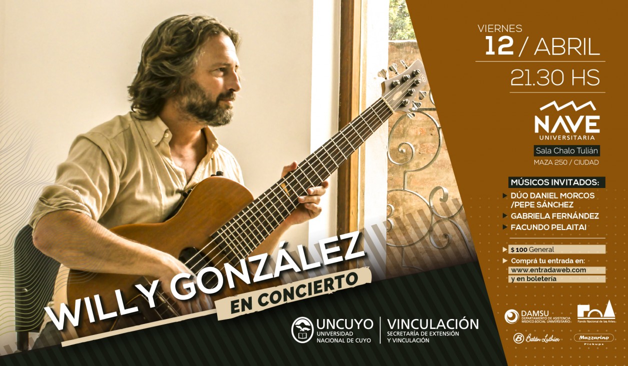 imagen En la Nave Universitaria se presenta Willy González en concierto