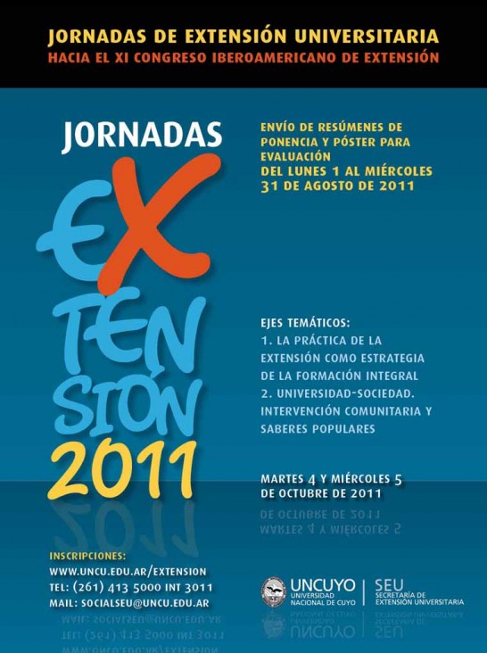 imagen Últimos días de inscripción a las Jornadas de Extensión 2011