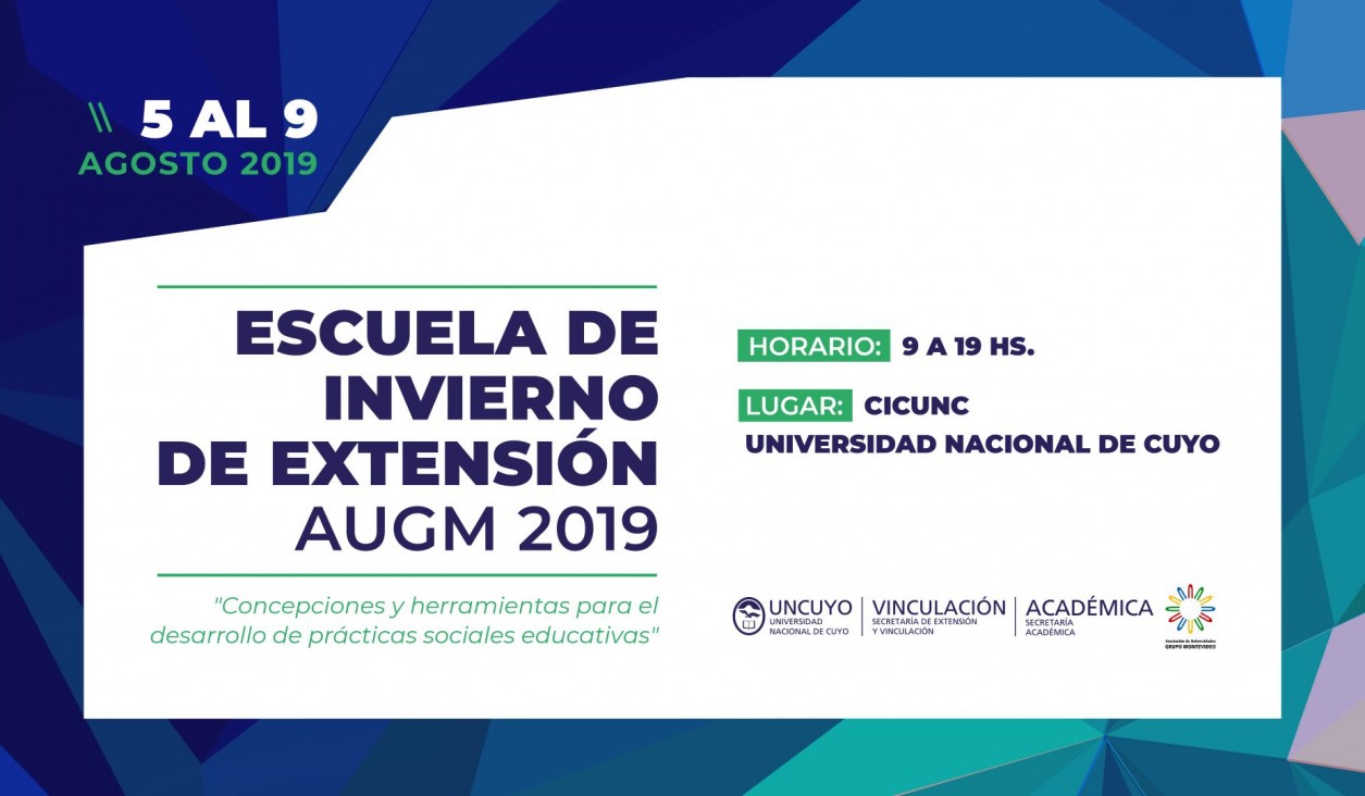 imagen En la UNCUYO se realizará la Escuela de Invierno de Extensión AUGM 2019