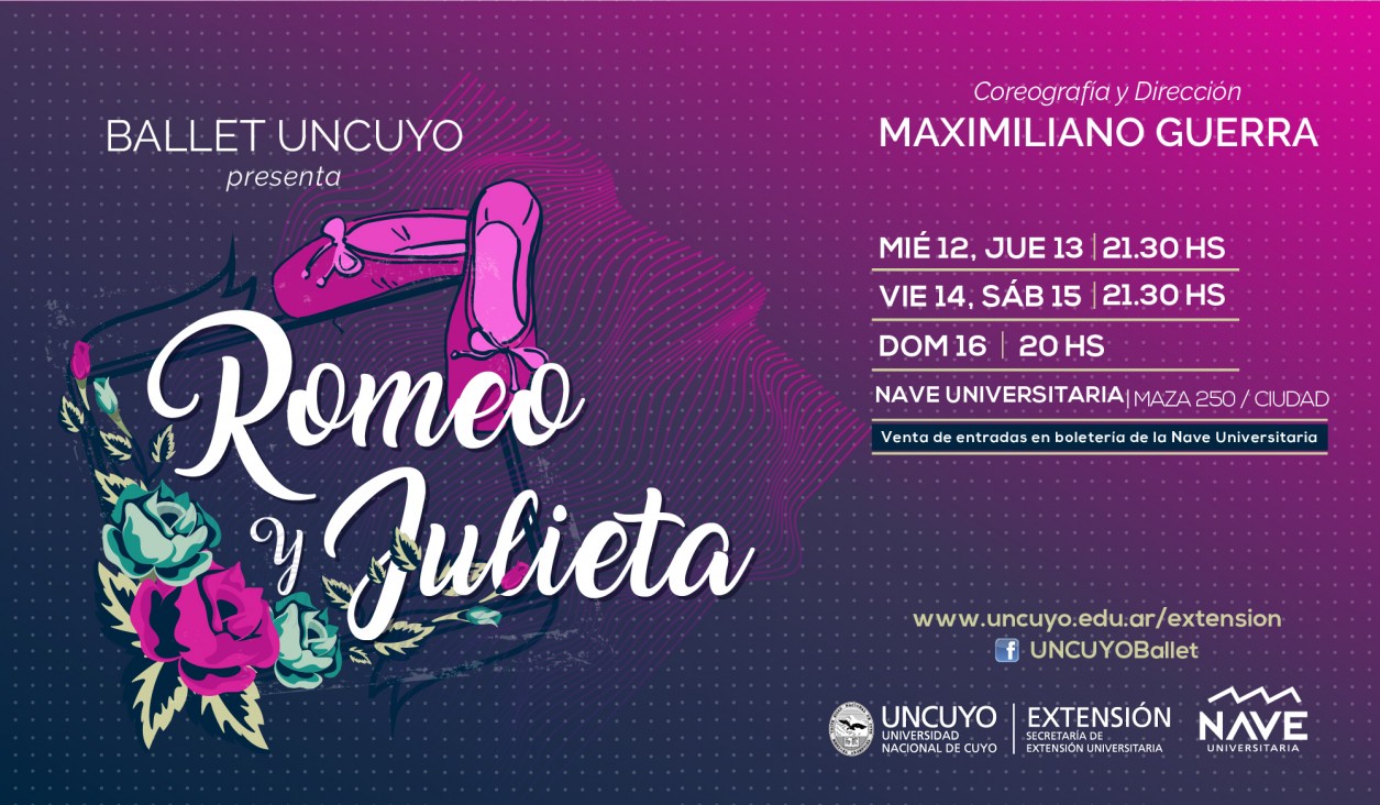 imagen Maximiliano Guerra dirigirá la obra "Romeo y Julieta" con el Ballet de la Universidad Nacional de Cuyo 