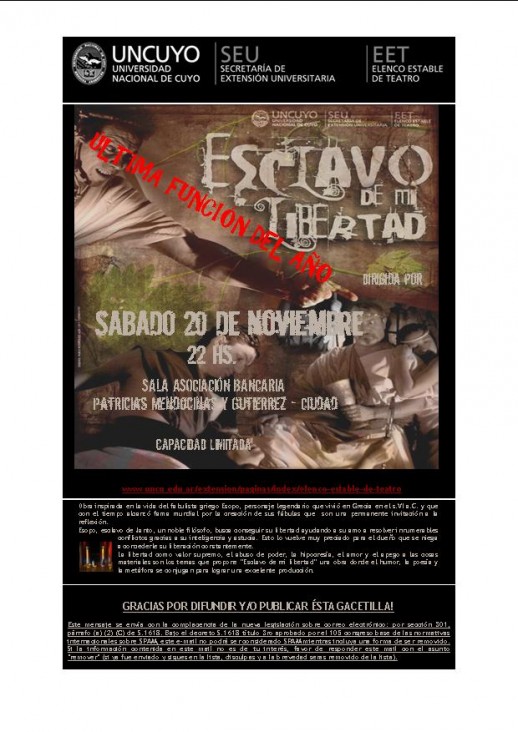 imagen Última función del año del Elenco de Teatro