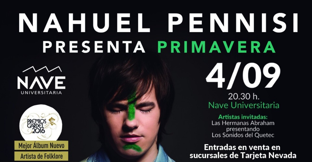 imagen El reconocido músico Nahuel Pennisi llega a la Nave Universitaria